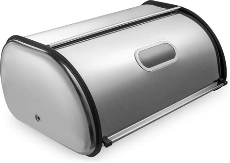 red stainless steel bread box|brushed stainless steel bread bin.